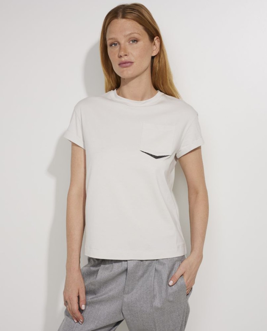 Clothing & Shoes & Accessories Brunello Cucinelli  | T-Shirt With Monili